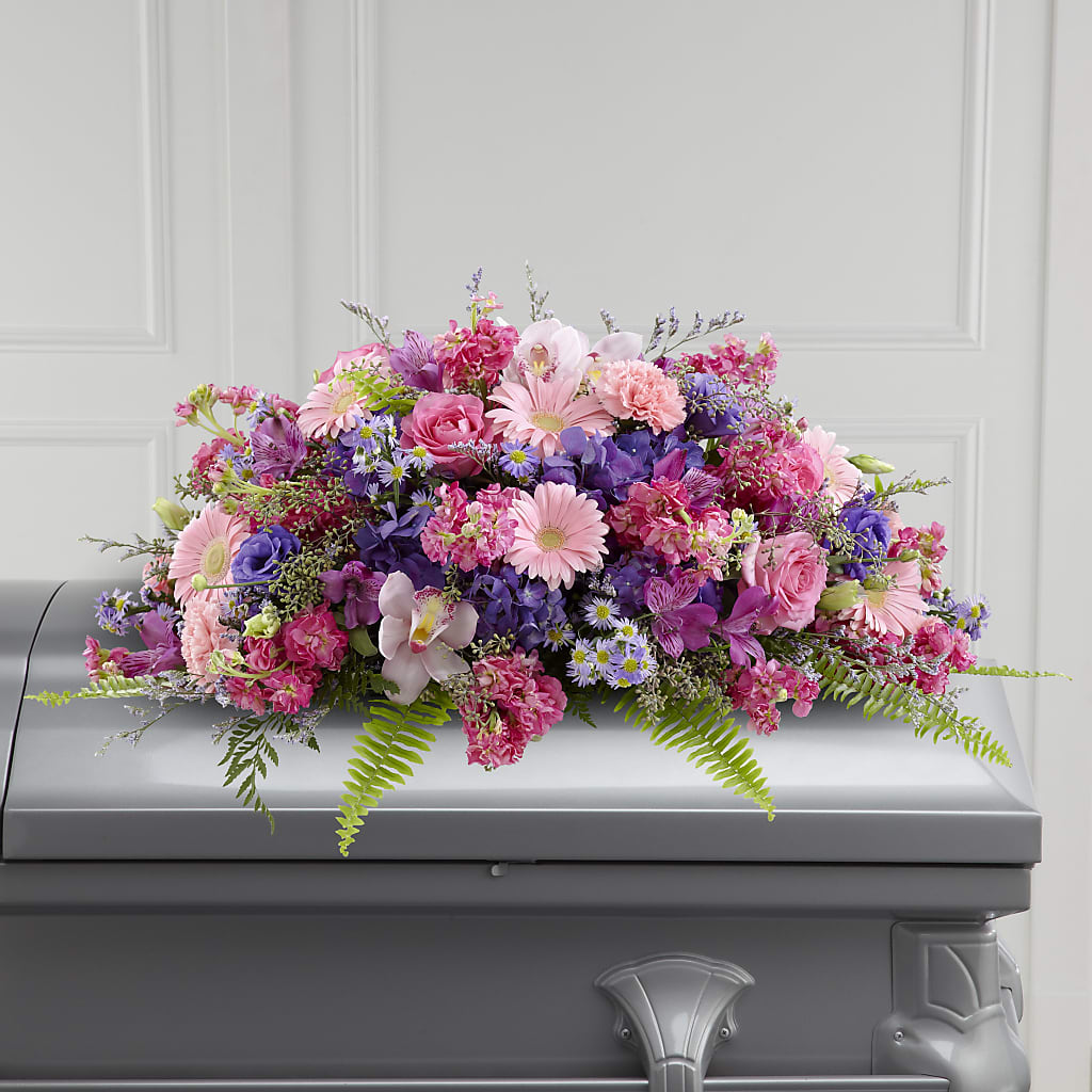 Glorious Garden Casket Spray – Flowerorder.com, Tontitown AR