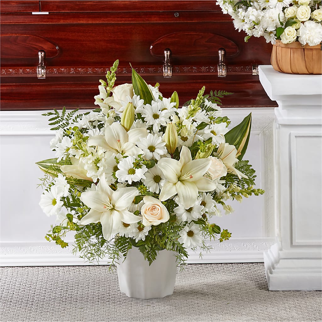 Thoughts of Tranquility Floor Basket – Flowerorder.com, Tontitown AR