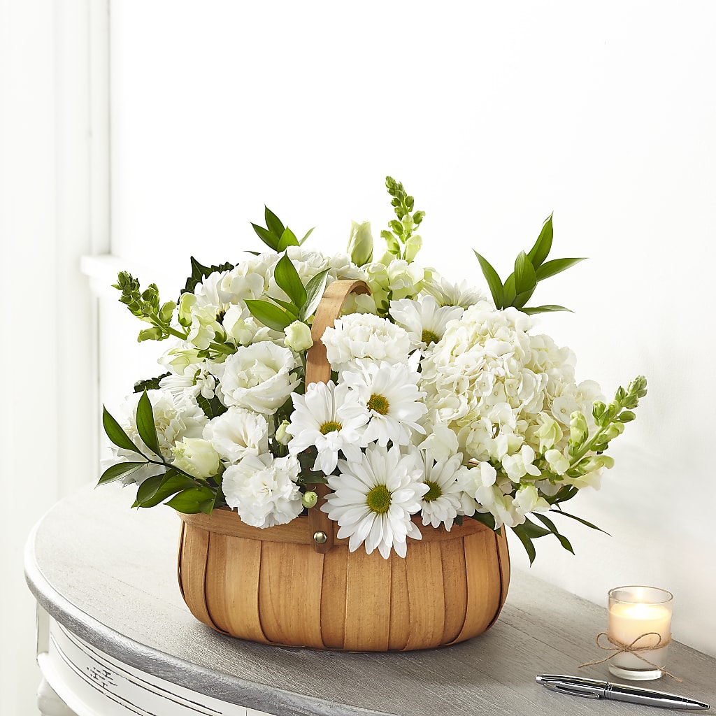 Pure Ivory Basket – Flowerorder.com, Tontitown AR