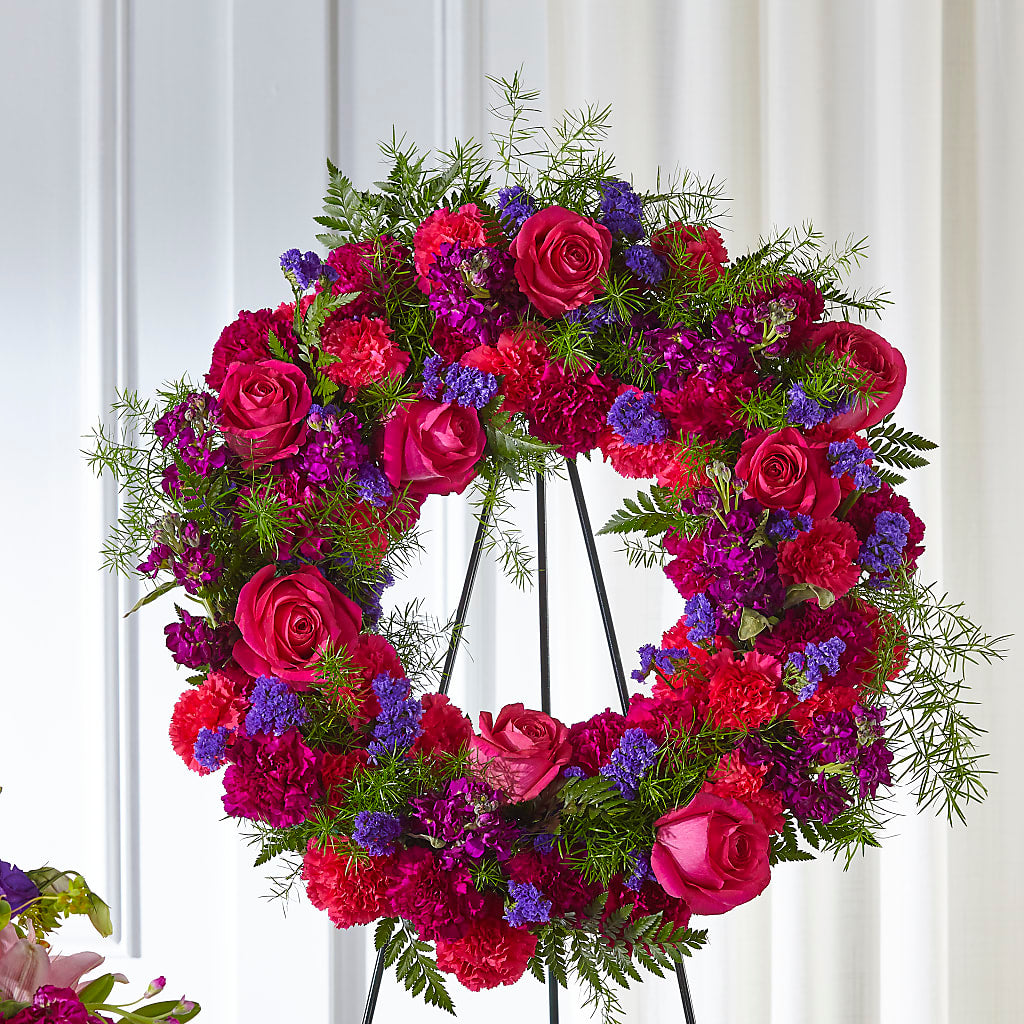 Calming Colors Wreath – Flowerorder.com, Tontitown AR