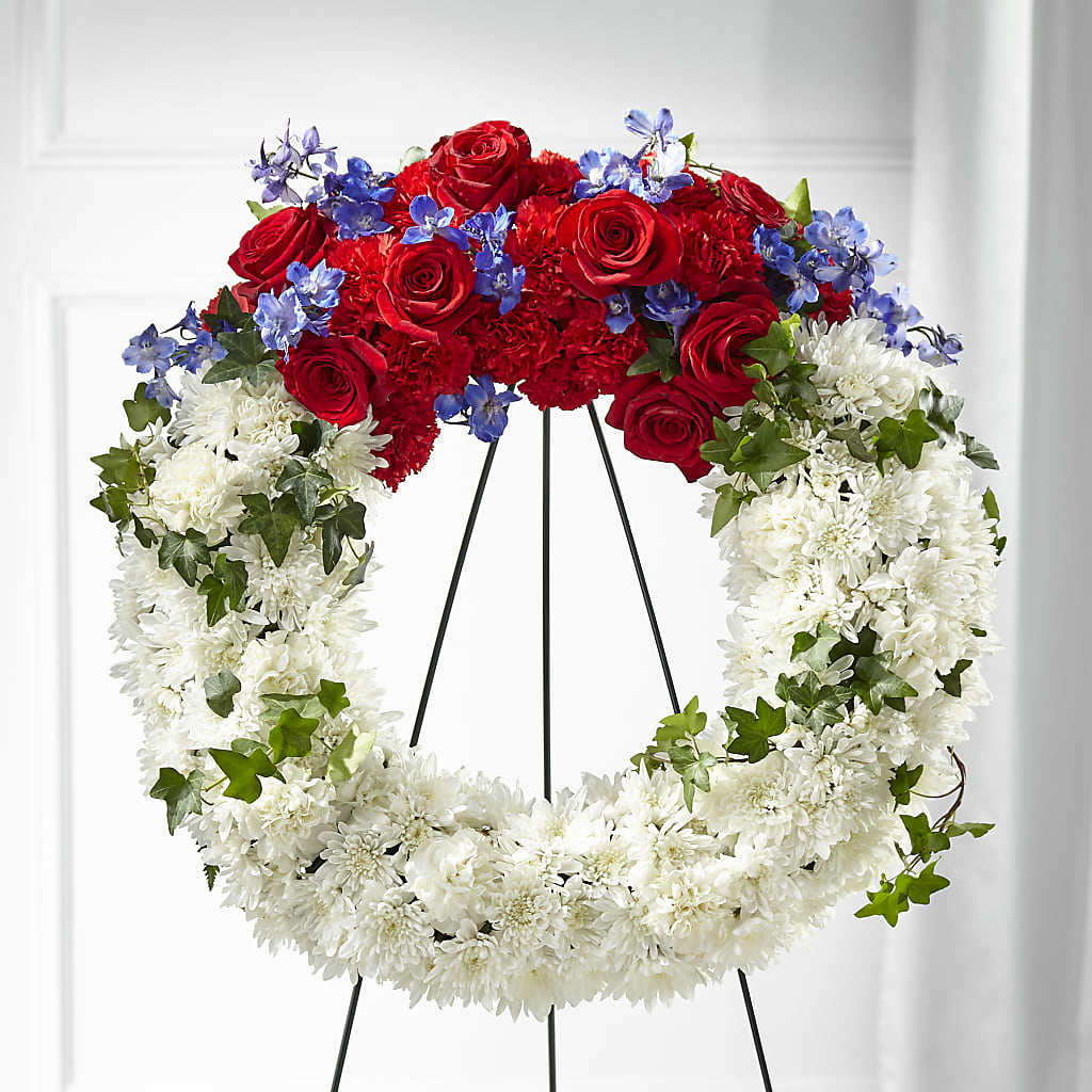 Patriotic Passion Wreath – Flowerorder.com, Tontitown AR