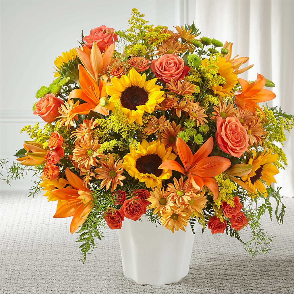 Harvest Thoughts Floor Basket – Flowerorder.com, Tontitown AR