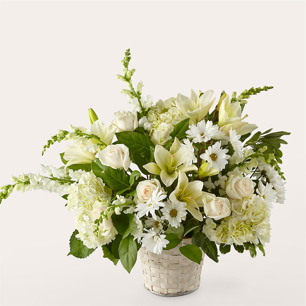Ivory Elegance Floral Basket – Flowerorder.com, Tontitown AR
