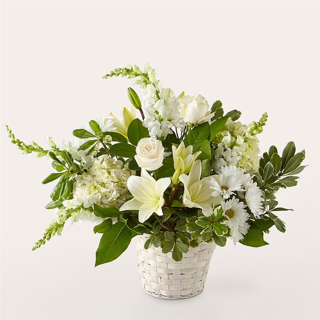 Ivory Elegance Floral Basket – Flowerorder.com, Tontitown AR