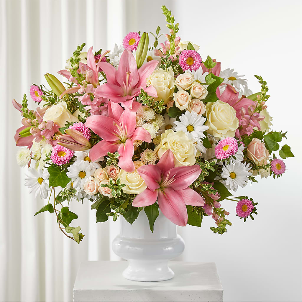 Empathetic Blooms Urn Arrangement – Flowerorder.com, Tontitown AR