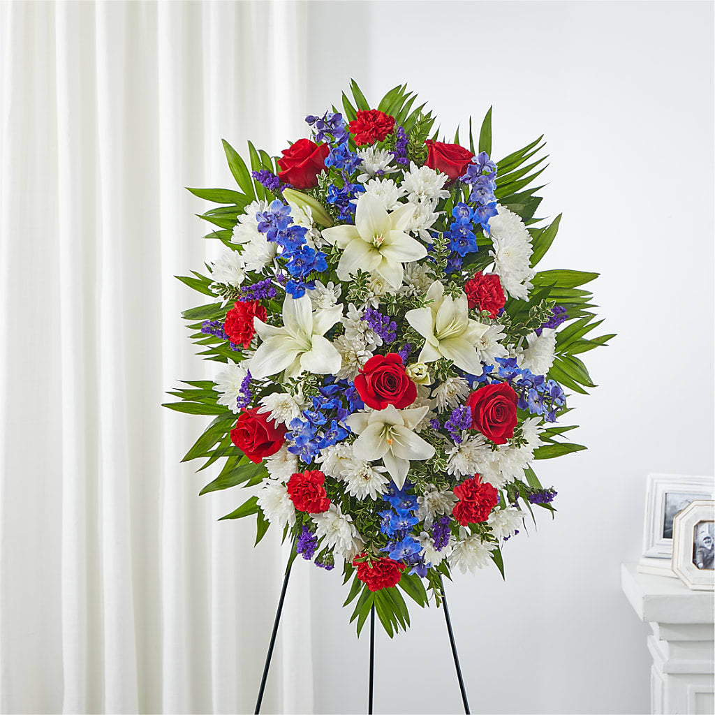Cherished Service Standing Spray – Flowerorder.com, Tontitown AR