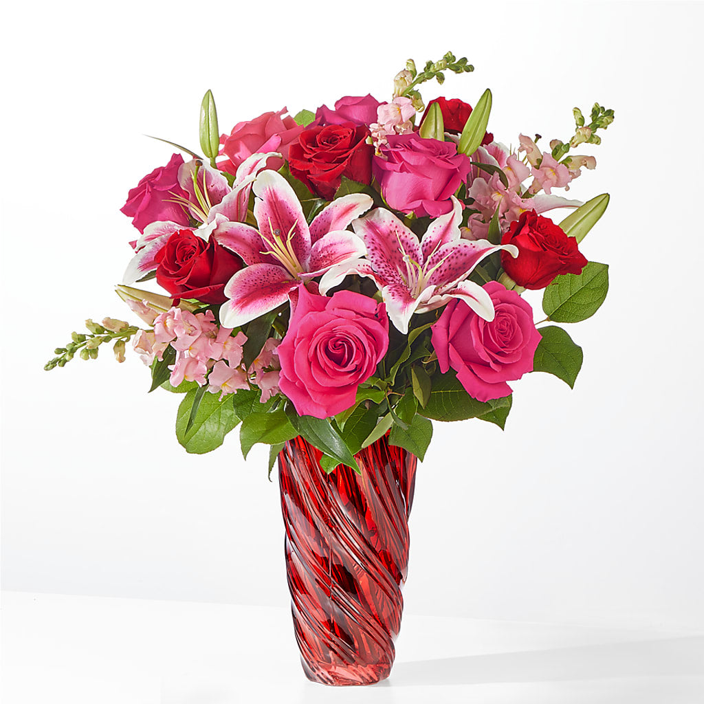 Always You Bouquet with Luxe Swirl Vase – Flowerorder.com, Tontitown AR