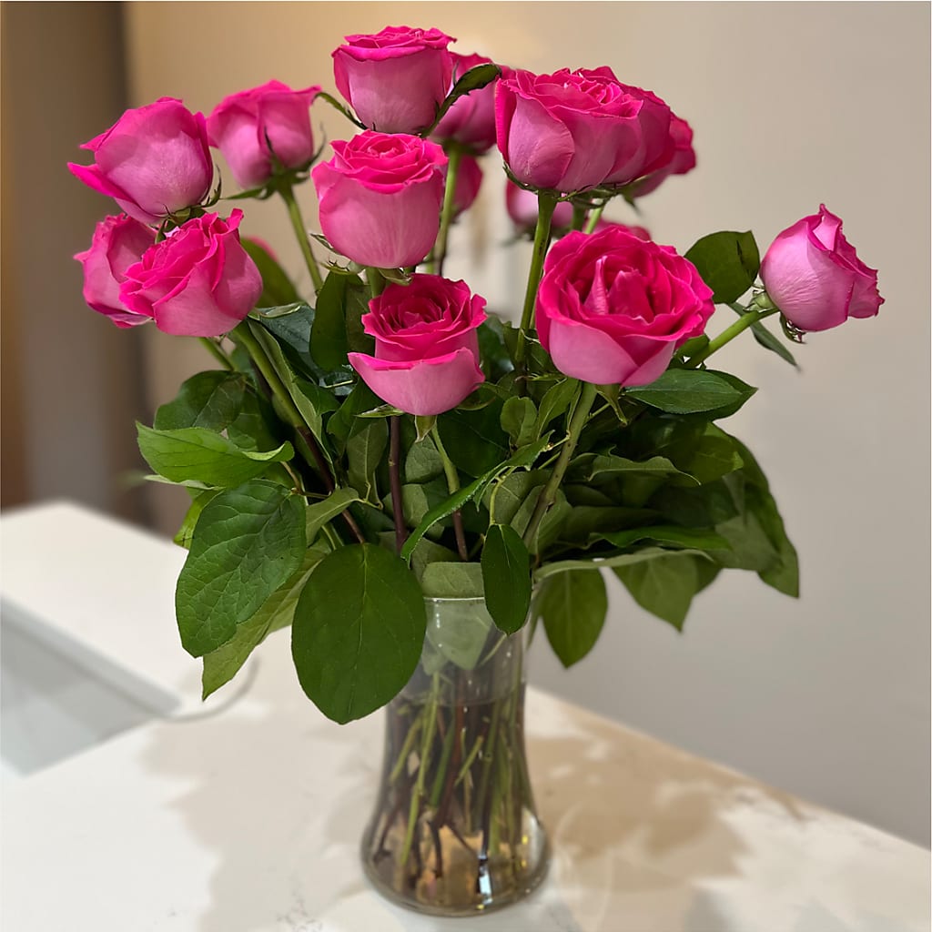 Long Stem Pink Rose Bouquet –  Flowerorder.com, Tontitown AR