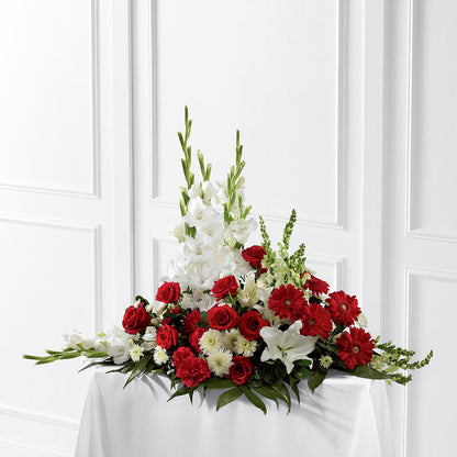Crimson & White Arrangement –  Flowerorder.com, Tontitown AR