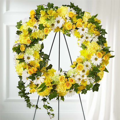 Golden Remembrance Wreath –  Flowerorder.com, Tontitown AR