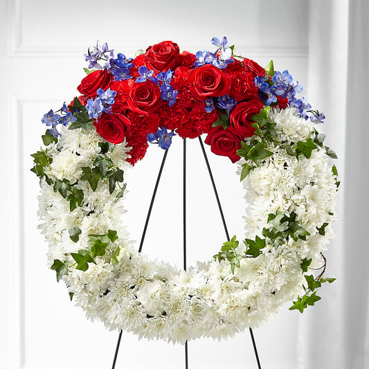 Patriotic Passion Wreath –  Flowerorder.com, Tontitown AR