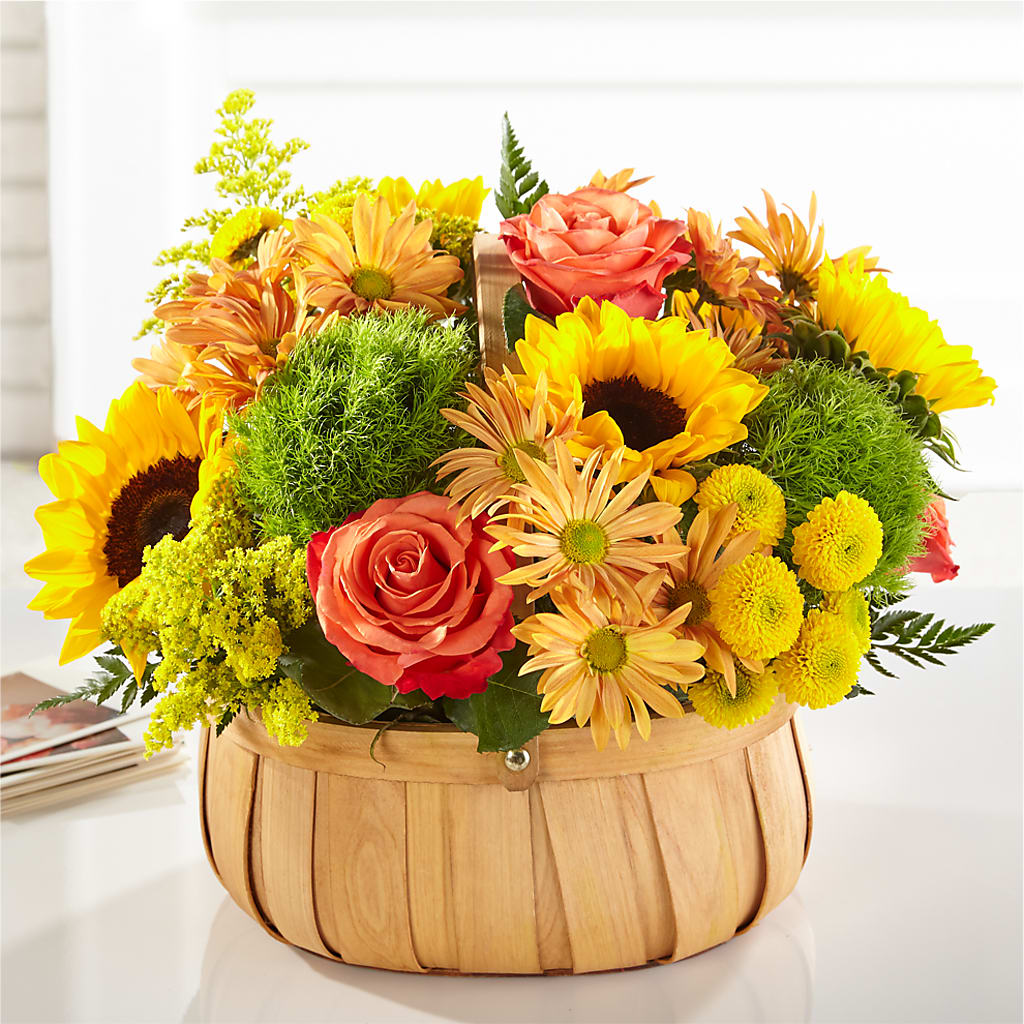 Harvest Sunflower Basket –  Flowerorder.com, Tontitown AR