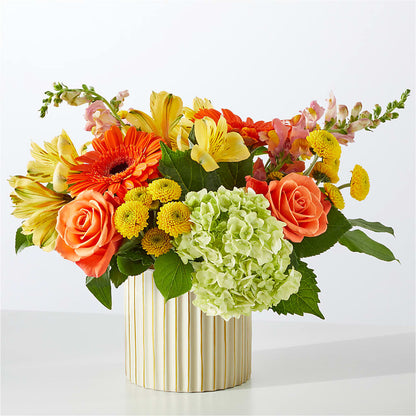 Autumn Sunshine Bouquet with Ivory Vase –  Flowerorder.com, Tontitown AR