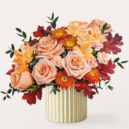 Spiced Latte Bouquet with Ivory Vase –  Flowerorder.com, Tontitown AR