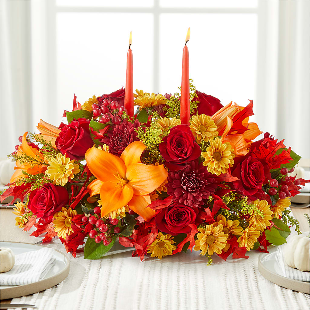 Autumn's Embrace Centerpiece –  Flowerorder.com, Tontitown AR
